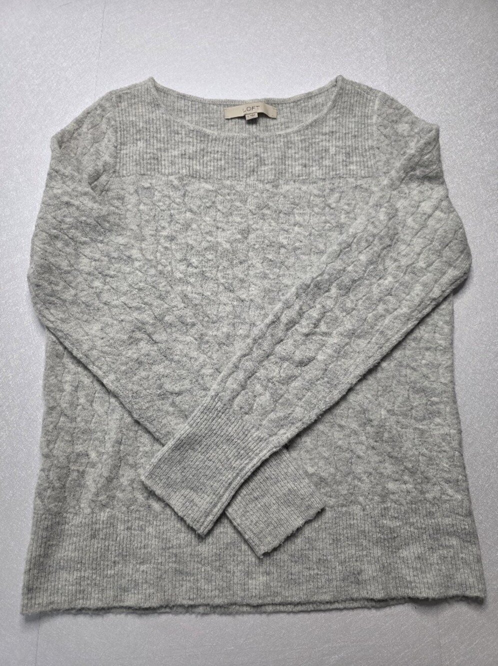 LOFT Boatneck Cableknit Sweater, size S